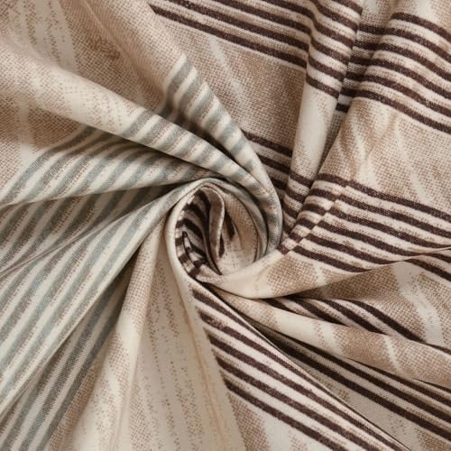 Slazie Cotton Diwan Set Covers |8 Pieces Diwan Cover Set|300 TC Fabric| Pure Cotton Printed Deewan Set (1 Single Bedsheet, 2 Bolster Covers, 5 Cushion Covers)|Beige Zigzag |SZDS 033 - Image 3