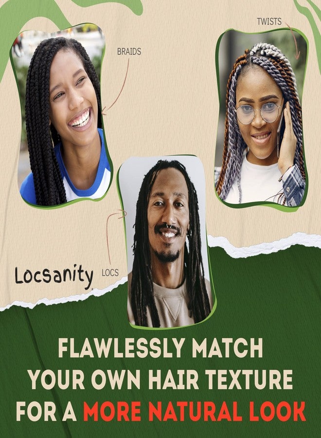 Locsanity Afro Kinky 100% Bulk Natural Human Hair - Braiding Hair for Dreadlocks, Loc Repair, Dreadlock Extensions, Twists, Braids - 16 Inches Long, 1 Oz - Image 5