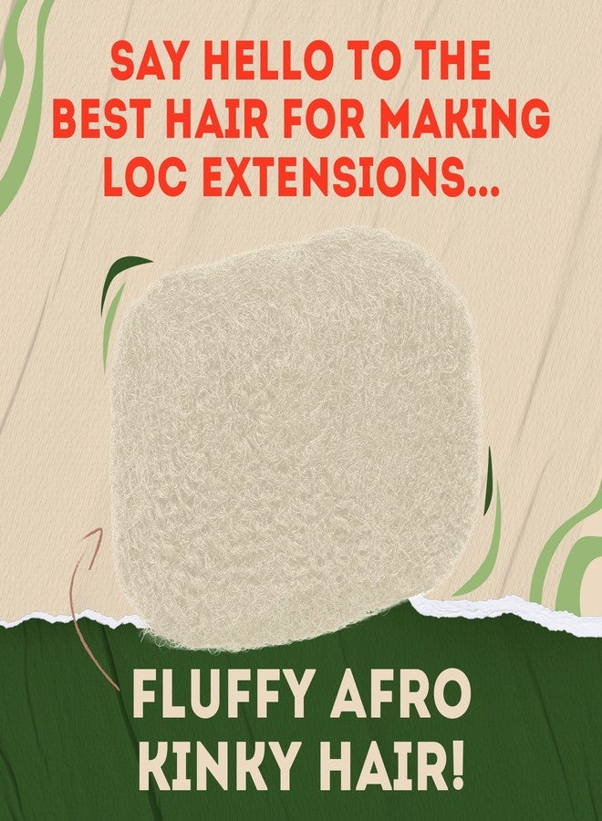 Locsanity Afro Kinky 100% Bulk Natural Human Hair - Braiding Hair for Dreadlocks, Loc Repair, Dreadlock Extensions, Twists, Braids - 16 Inches Long, 1 Oz - Image 2