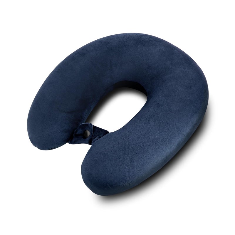 Trendifyr Trendifyr Travel Neck Cushion Pillow with Extra Neck Support Eye Mask Super Soft Material with 5 Years Warranty for Travel Sleep in Flights Train Car Blue with Eye Mask