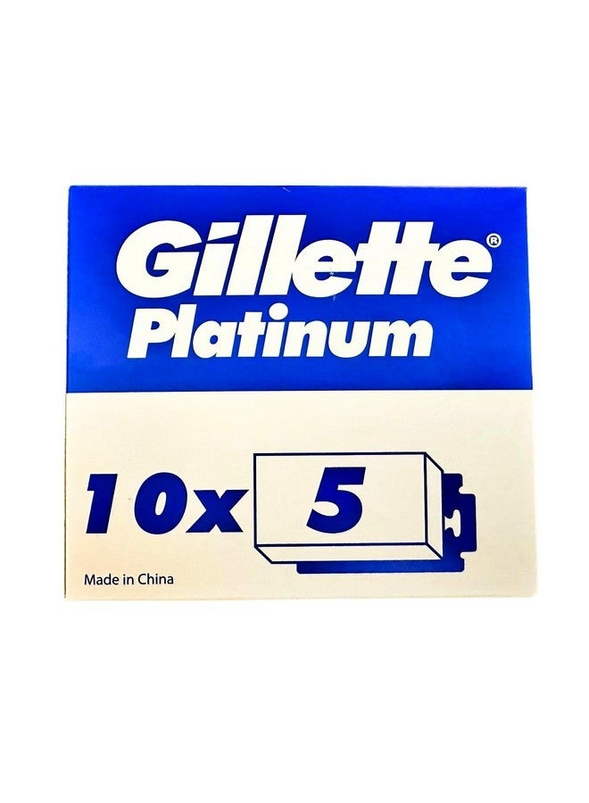Gillette 50 Gillette Platinum Double Edge Razor Blades - Image 2
