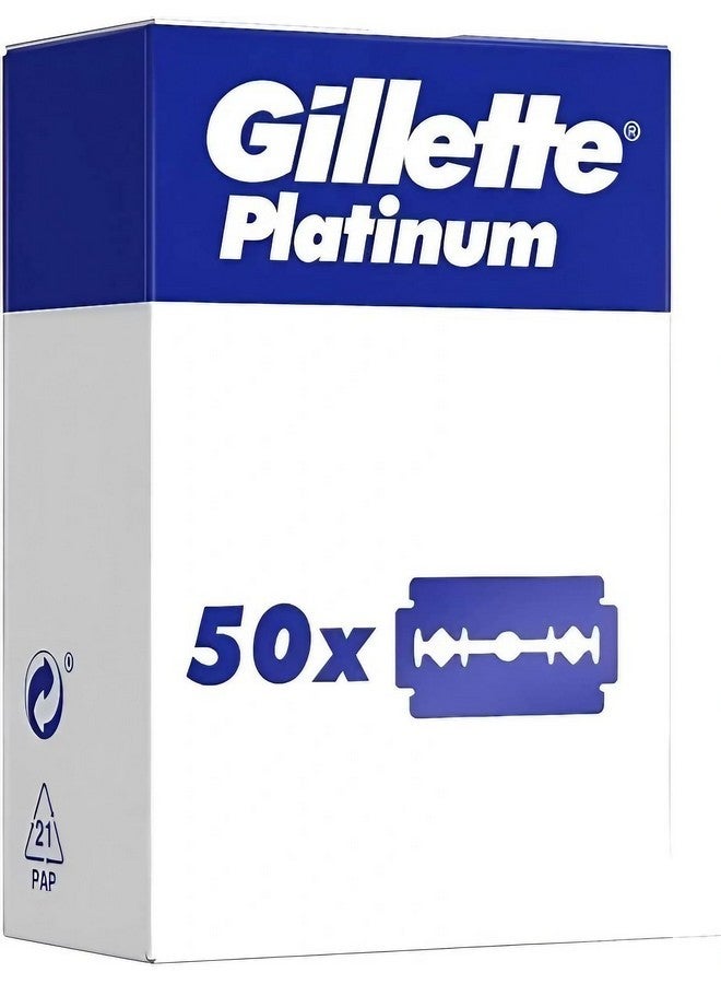 Gillette 50 Gillette Platinum Double Edge Razor Blades - Image 1