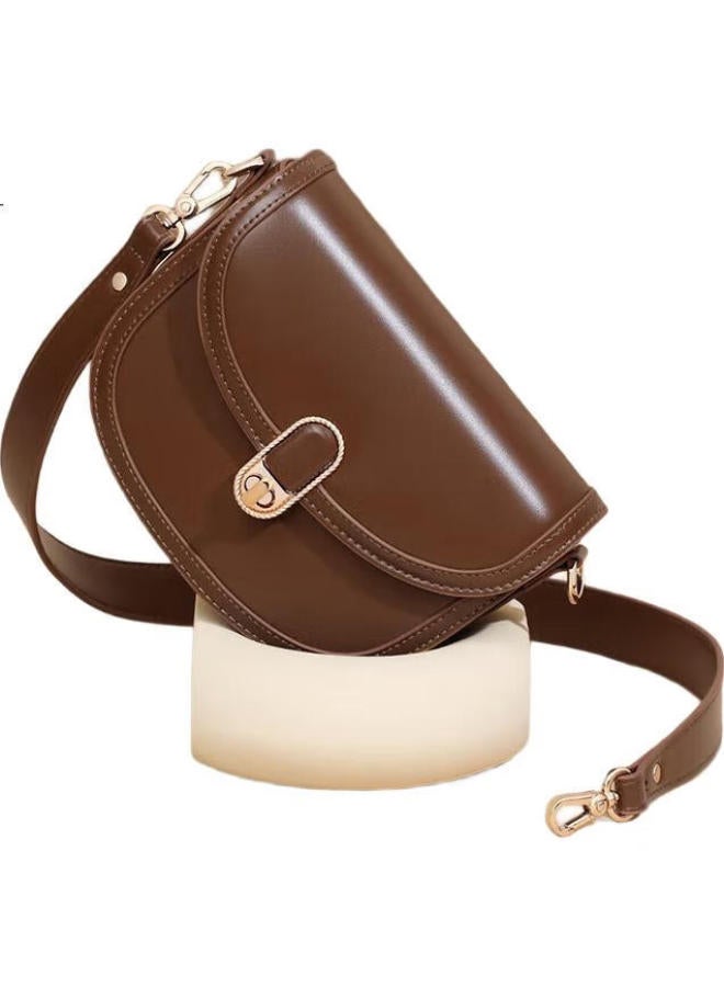 Viney Leather Handbag, Women'S Luxury Shoulder Saddle Bag, Brand Crossbody Bag, Birthday Gift For Girlfriend, Qixi Festival Present - Image 1