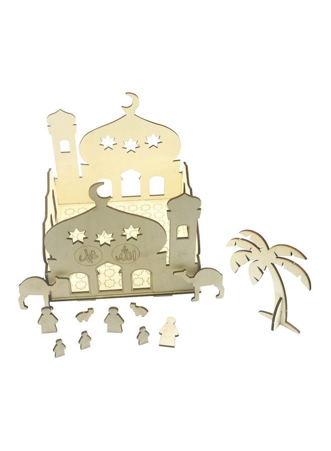 إسكدنيا حلية بتصميم شهر رمضان بيج 20x20x2سم - Image 1