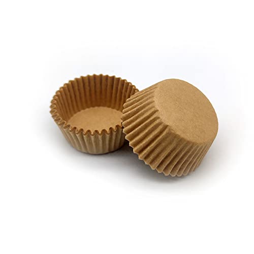 Mombake Unbleached Mini Cupcake Liners Natural Greaseproof Paper Muffin Baking Cups, 500-Count - Image 2