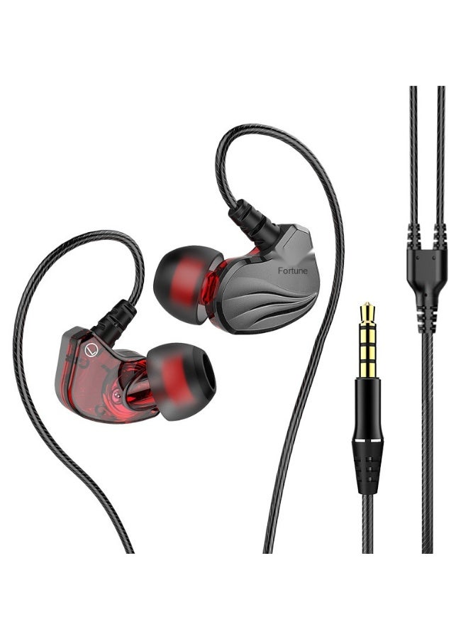 Wired Bass Headphones for Gaming - Compatible with Apple, Honor, Samsung, and Huawei Smartphones - 3.5mm Sports Earbuds