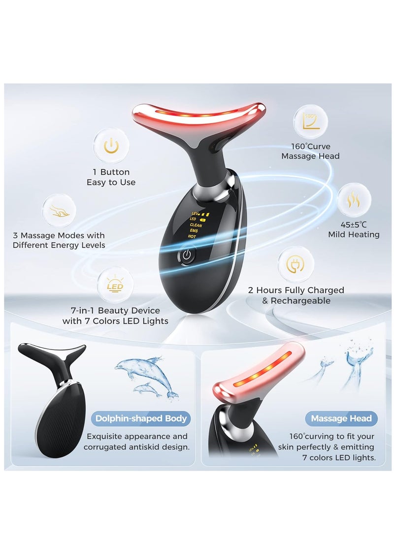 Furtey 7 In 1beauty Device Facial and Neck Massager for Skin Tightening Fading Nasolabial Folds and Brightening Skin Tone - Image 2