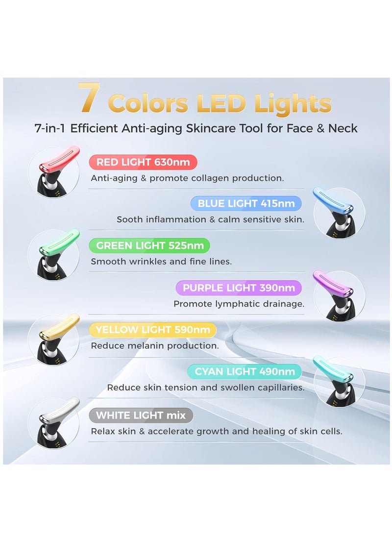 Furtey 7 In 1beauty Device Facial and Neck Massager for Skin Tightening Fading Nasolabial Folds and Brightening Skin Tone - Image 5