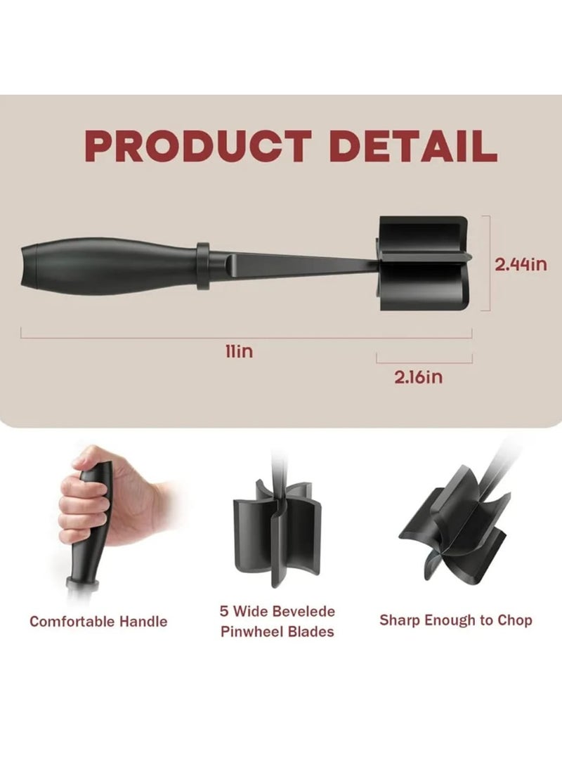 LDQ 1 Pc Meat Chopper, Meat Shredder, Heat Resistant Pulverize Suitable for Hamburger Meat Ground Beef Smasher Shredder, Non Stick Mix Chopper, Mix and Chop Meat Masher Tool - Image 4