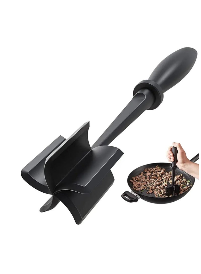 LDQ 1 Pc Meat Chopper, Meat Shredder, Heat Resistant Pulverize Suitable for Hamburger Meat Ground Beef Smasher Shredder, Non Stick Mix Chopper, Mix and Chop Meat Masher Tool - Image 1