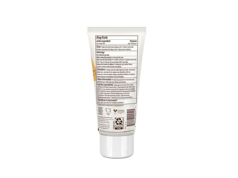 Babo Botanicals كريم حفاضات بابو بوتانيكالز للأطفال الحساسة خالي من العطور 25% أكسيد الزنك الطبيعي مع الكالندولا وزبدة الشيا والكاكاو معتمد من EWG نباتي من الولادة - Image 3