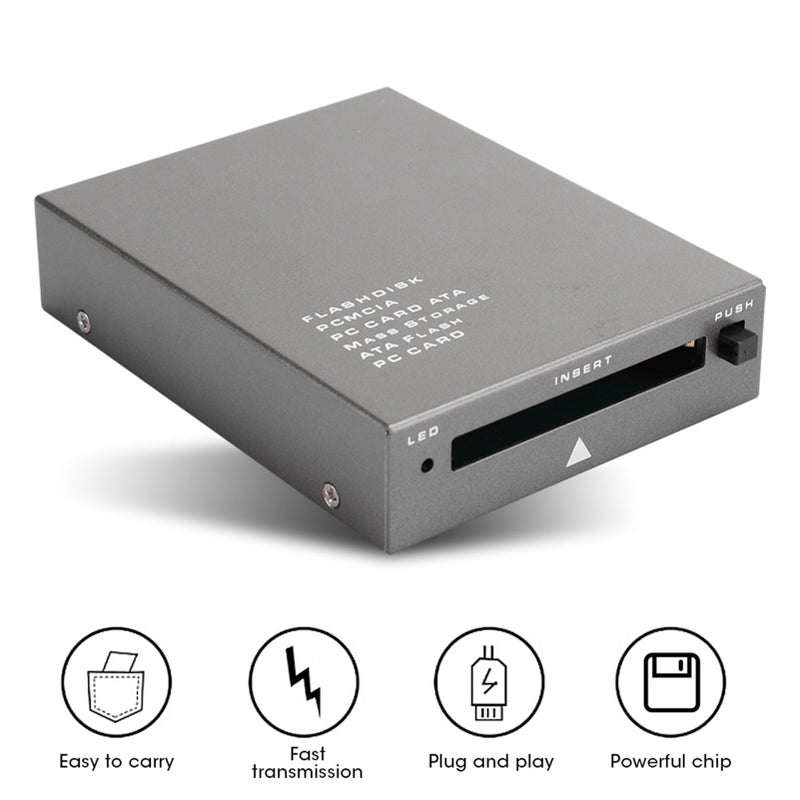 قارئ بطاقات الذاكرة الفلاش PC ATA من USB2.0 إلى جهاز كمبيوتر محمول قابل للوصلة والشغل (Plug and Play) - Image 5
