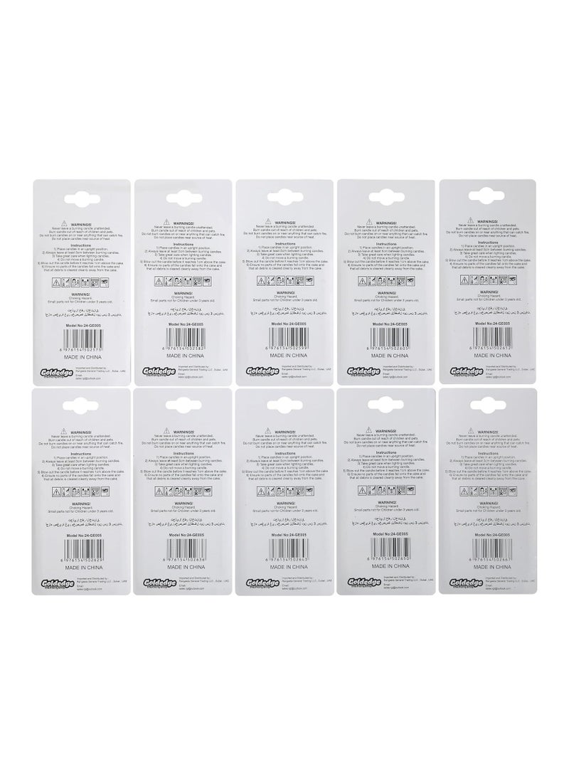 Goldedge Number 2 Happy Birthday Numerical Cake Topper Decoration Party Wedding Anniversary Candle (WHITE) - Image 3