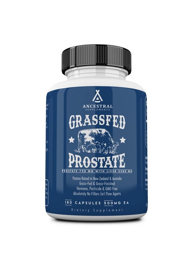 Ancestral Supplements Grass Fed Beef Prostate Supplements for Men with Liver, 3000mg, Prostate Health Support Promotes Men's Health, Non-GMO, 180 Capsules - Image 1