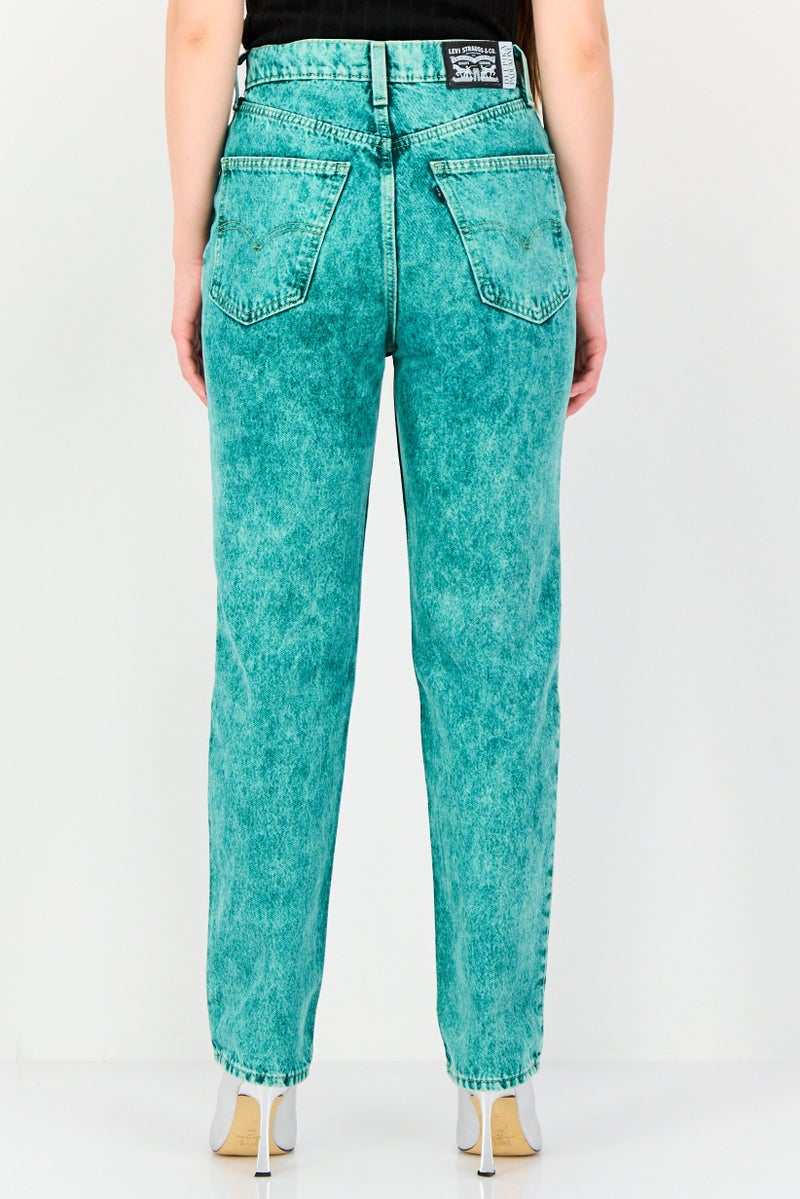 Levi's Levis x Deepika Padukone Women Straight Fit Washed Non Stretchable Jeans, Green - Image 2