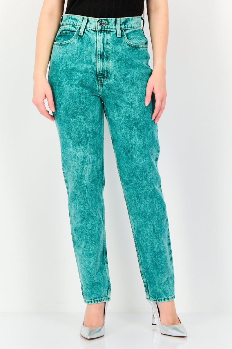 Levi's Levis x Deepika Padukone Women Straight Fit Washed Non Stretchable Jeans, Green - Image 1