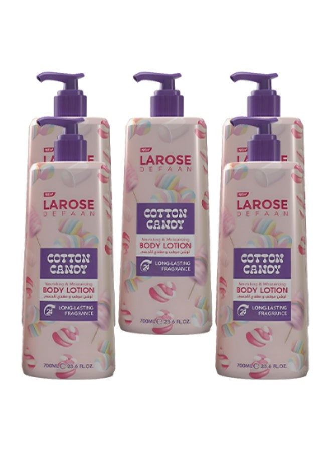 La Rose 5 Pieces Cotton Candy Nourishing & Moisturizing Body Lotion Long Lasting Fragrance 700ml - Image 1