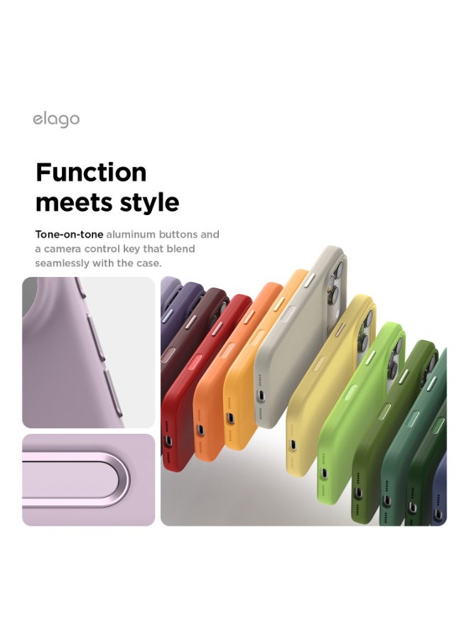 Elago Magnetic Liquid Silicone for iPhone 17 Pro case cover [Camera Control Button Cover] compatible with MagSafe Shockproof - Soft Purple - Image 4