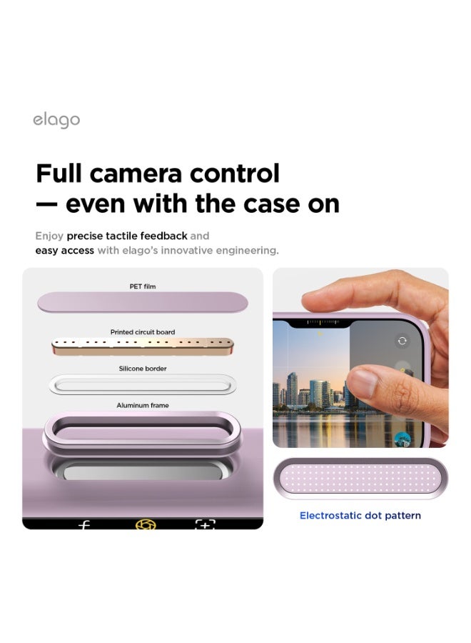 Elago Magnetic Liquid Silicone for iPhone 17 Pro case cover [Camera Control Button Cover] compatible with MagSafe Shockproof - Soft Purple - Image 3