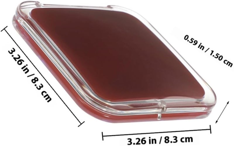 GANAZONO Foldable Mini Hand Mirror 7X Magnification Small Compact Travel Size Pocket Mirror for Women Purse Makeup Touch-up Wine Red - Image 2