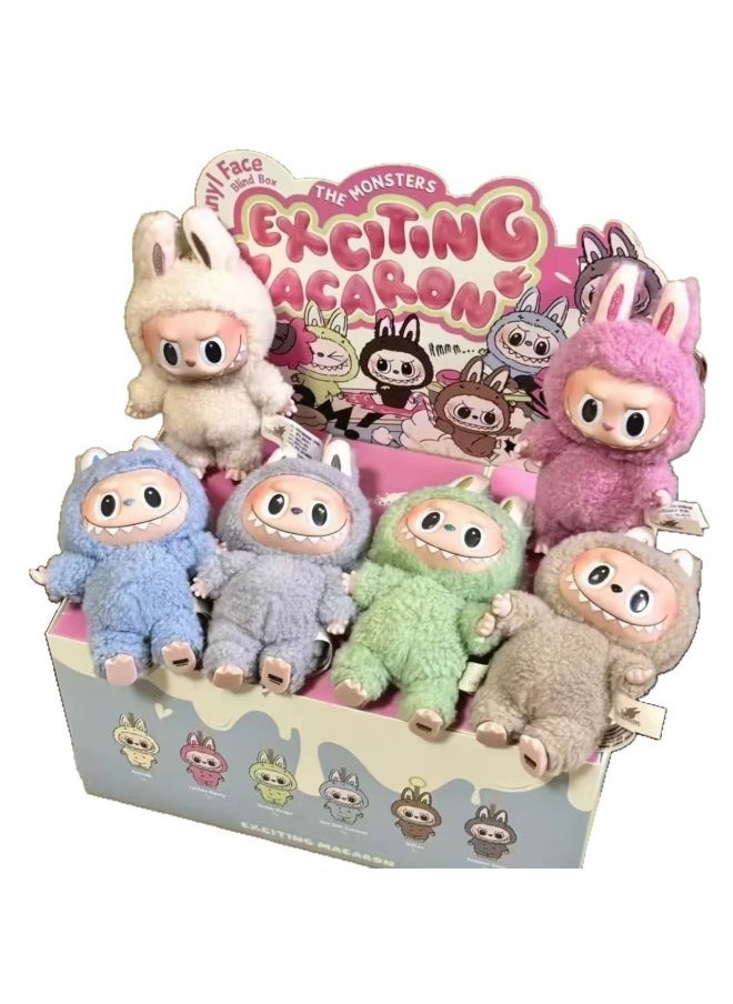 null - Bubble Matrabu Heart Macaron Vinyl Face Blind Box Plush Doll Toy Labubu Trendy Play Doll-Color:2nd Generation Protective Case-Height:Brush Cloth - Image 1