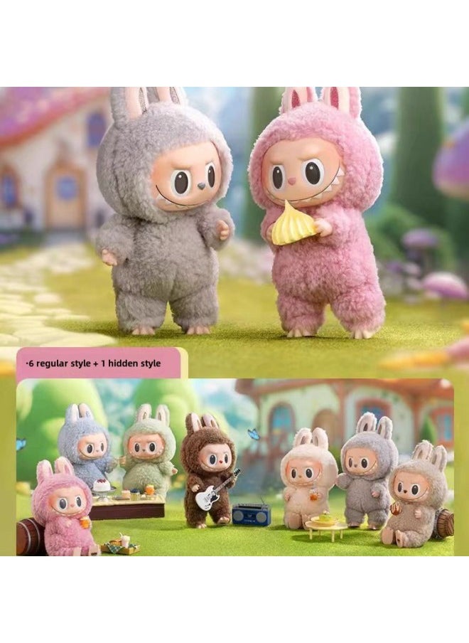 null - Bubble Matrabu Heart Macaron Vinyl Face Blind Box Plush Doll Toy Labubu Trendy Play Doll-Color:2nd Generation Protective Case-Height:Brush Cloth - Image 1