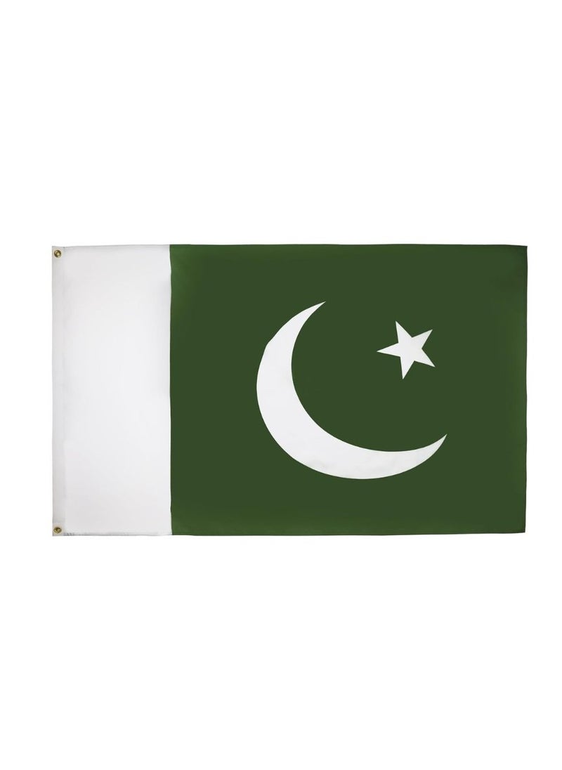 PRINTSHOP4ME Eye-Catching 3x5ft Outdoor Or Indoor Flag For Sport Events And Home-Polyester-Size 90x150cm-Perfect For Sports Fan Pakistan Flag  - Image 1