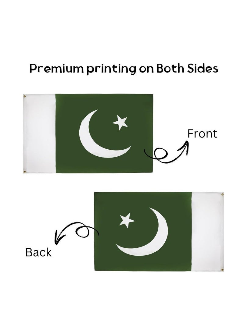 PRINTSHOP4ME Eye-Catching 3x5ft Outdoor Or Indoor Flag For Sport Events And Home-Polyester-Size 90x150cm-Perfect For Sports Fan Pakistan Flag  - Image 4