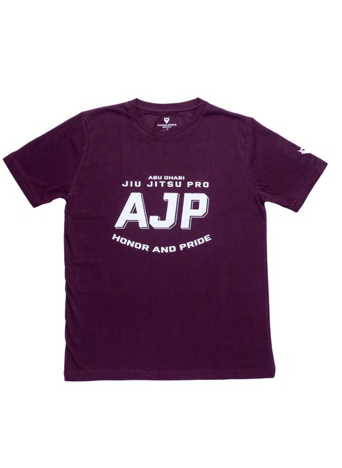UAEJJ AJP Logo T-Shirt Maroon