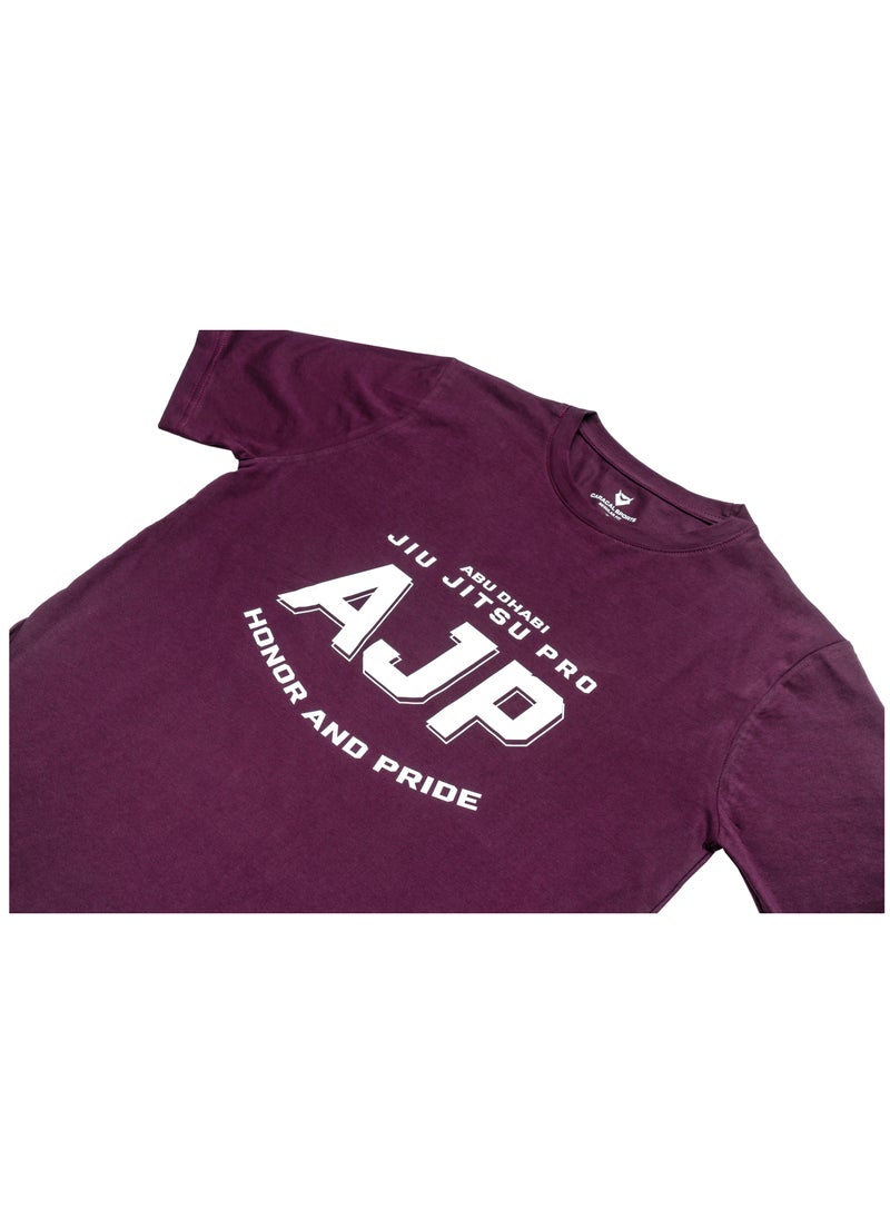 UAEJJ - UAEJJ AJP Logo T-Shirt Maroon - Image 1