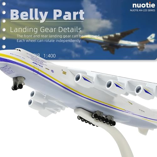 NUOTIE Antonov AN-225 Mriya 1/400 Diecast Aircraft Model Kit Military Transport Airplane Model with Stand for Collections or Gift (Ukrainian Painting) - Image 5