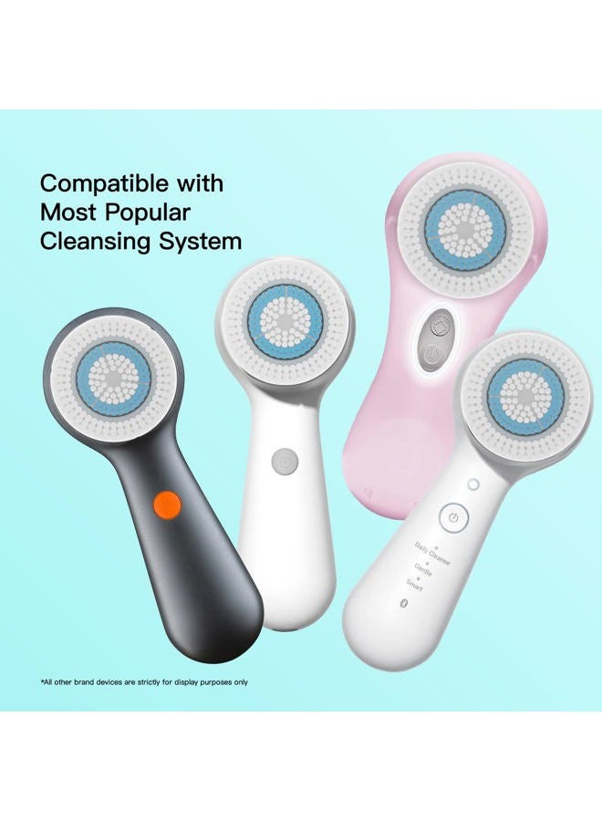 Brushmo Facial Cleansing Brush Heads compatible with Revitalizing Cleanse Brush Head, 4 pack - Image 2