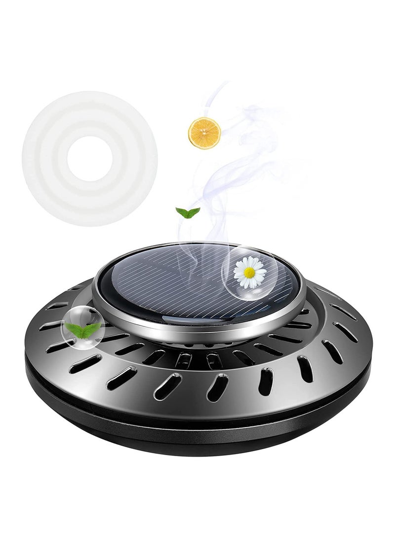 SYOSI Car Air Fresheners Diffuser Solar Rotating Auto Perfume Diffuser Silent Car Essential Oil Aromatherapy Diffuser for Vehicle Home Office - Image 1