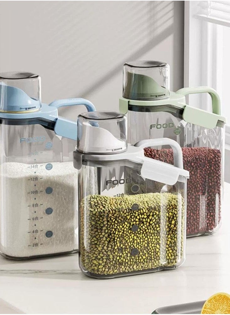 Generic - Pure Acrylic Beans Canister Set - Airtight with Practical Standard Mint Color 2500ml Ha - Image 1