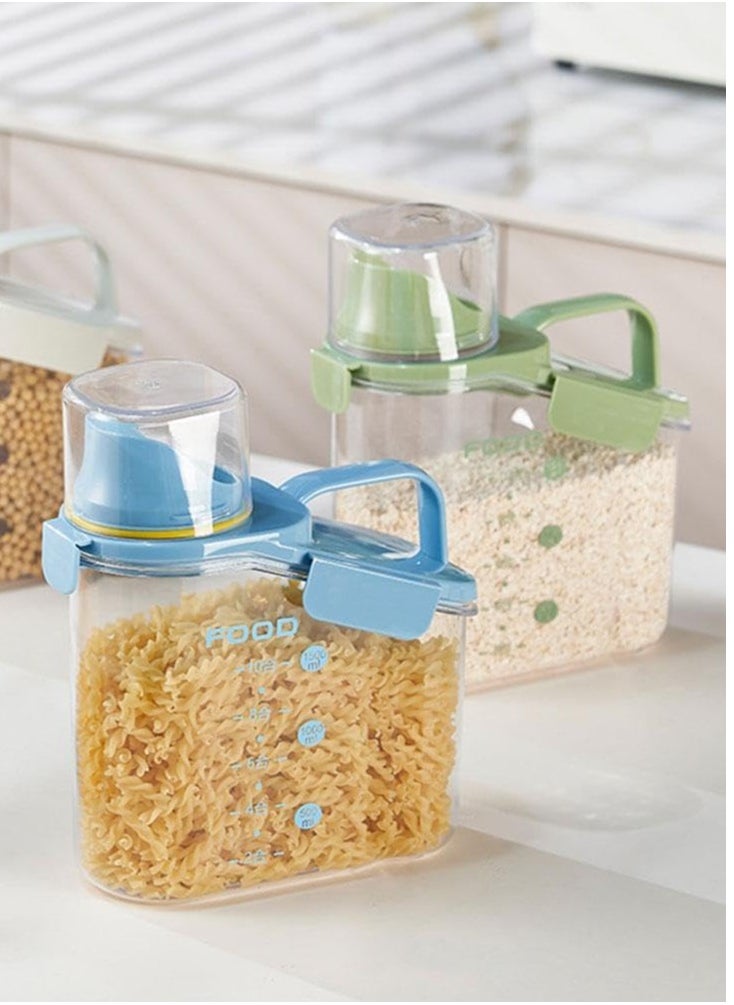 Generic - Pure Acrylic Beans Canister Set - Airtight with Practical Standard Mint Color 2500ml Ha - Image 1