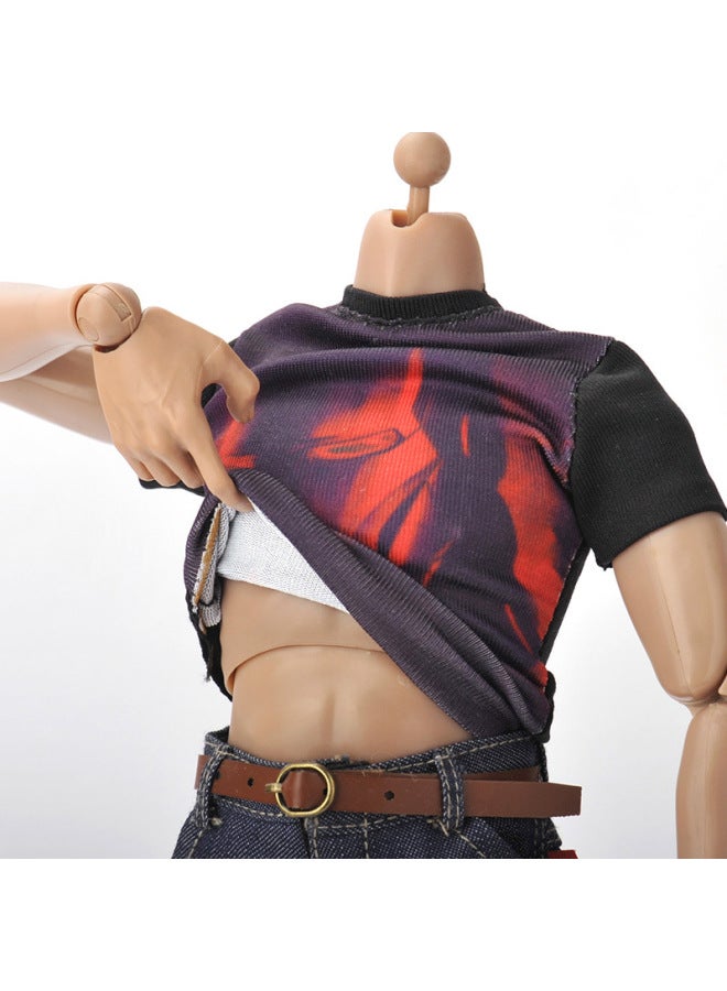 Baddeus Direct 1/6 Scale Mini Toy Clothing Fashion Trend T-shirt Model 12 Inch Soldier Accessories-Color:Section F - Image 5