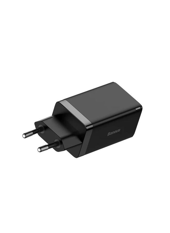 Baseus GaN5 Pro Fast Charger 2C+U 65W  EU  (Include：Baseus Xiaobai series fast charging Cable Type-C  to Type-C 100W(20V/5A) 1m Black） Black - Image 3
