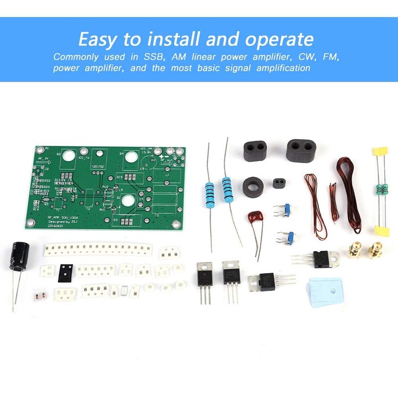 klarako Easy to Install Durable HF/FM/CW/HAM High Cost Performance Power Amplifier DIY Kits, 45W Power Amplifier Power Amplifier, Low Noise for DIY Enthusiasts - Image 5