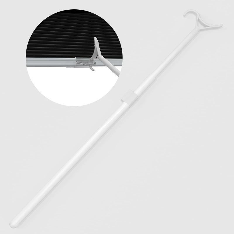 MYshade Draw Rod, Hanging Rod For Cordless Window Shades and Blinds, Roller Shades, Zebra Shades, Cellular Shades, Aluminum Rod, Easy to Pull The Shade Up and Down, White. - Image 1