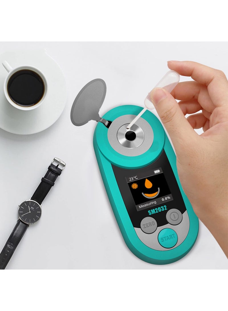 Digital Refractometer Brix Sugar Meter, Range 0-32% ±0.2% Range High-Precision Fruit Meter with Automatic Temperature Compensation, Color LCD Display, IP65 Water and Dust Proof, Zero Degree Correction - Image 2