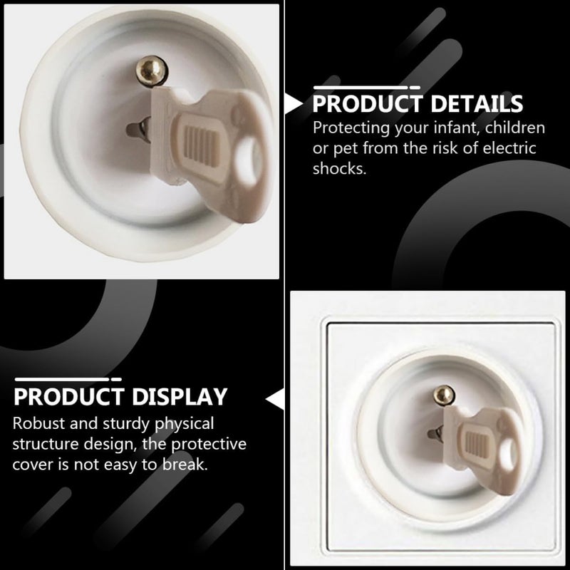 18 Pcs French Style Outlet Socket Covers for Electrical Safety, Protective Wall Plug Caps with Key, Childproof Electric Plug Protectors for Nursery and Home Use - Image 4