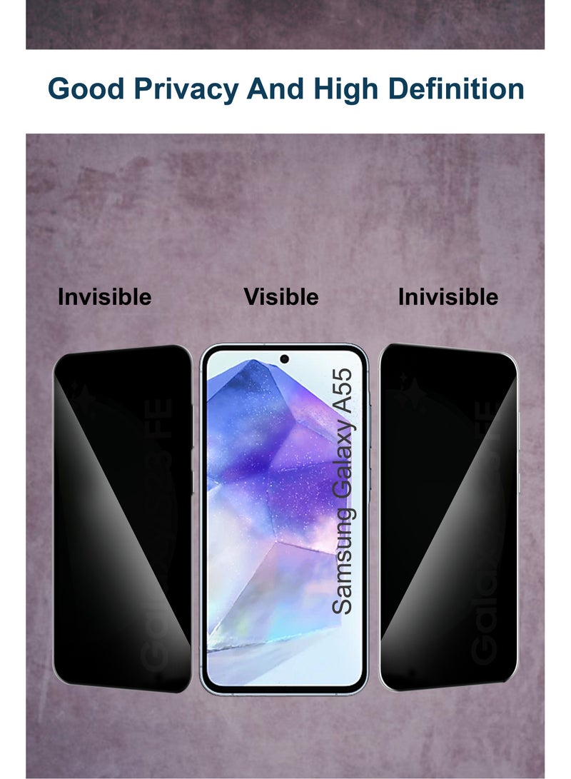 MUDISO For Samsung Galaxy A55 5G - Privacy Matte Ceramic Glass Screen Protector - Image 3