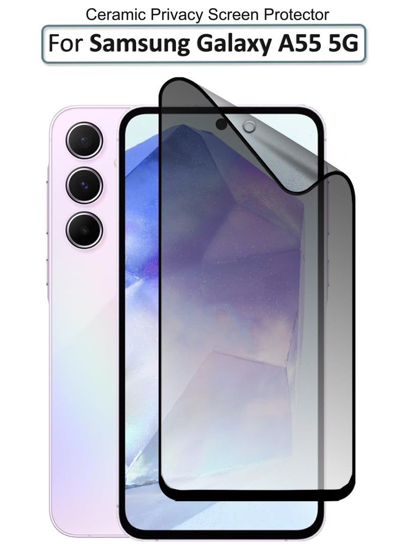 MUDISO For Samsung Galaxy A55 5G - Privacy Matte Ceramic Glass Screen Protector - Image 1