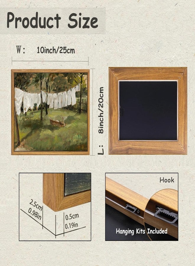 KBKBART Framed Canvas Wall Art Home Decor, Vintage Laundry Room Art Prints Wall Decor, Farmhouse Decor Canvas Oil Painting, Antique Country Landscape Wall Art Prints for Beroom Living Room Bathroom - Image 2