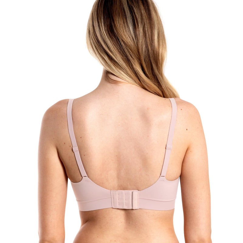 Floatley Cozy Adjustable Bra Comfort Wirefree Seamless Bra with Embedded Pad for Women Size L Crystal Pink - Image 3