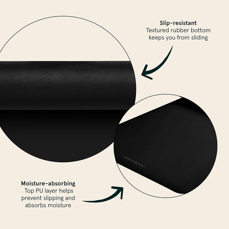 Retrospec Laguna 5mm Yoga Mat - Fitness Mat for Women, Men & Children, Slip-Resistant and Moisture Absorbing Exercise Mat for Home, Pilates, Yoga and Floor Workouts - Image 5