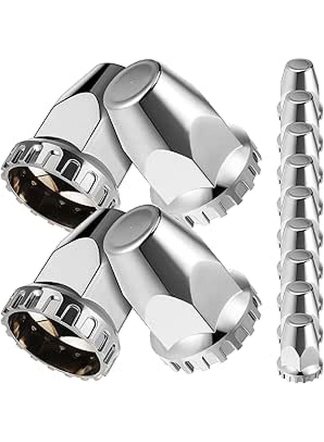 Chrome Plastic Lug Nut Covers Kit 20 Pcs For Heavy Duty Trucks Trailers - Image 1