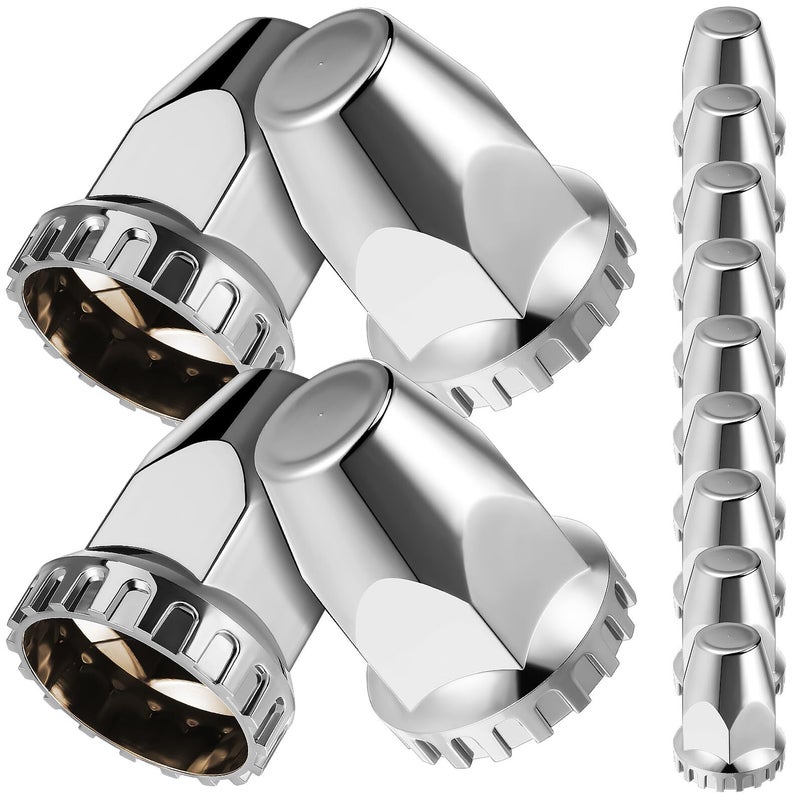 Chrome Plastic Lug Nut Covers Kit 20 Pcs For Heavy Duty Trucks Trailers - Image 2
