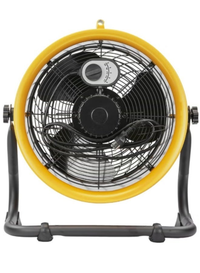 CATERPILLAR CAT by Caterpillar HVD-14AC 14-Inch Industrial High Velocity Floor Fan, 4-Speed Air Circulator, 360° Tilt Adjustable Head, Heavy-Duty Metal Frame, Portable Cooling Fan for Garage, Workshop, Jobsite, Yellow - Image 2