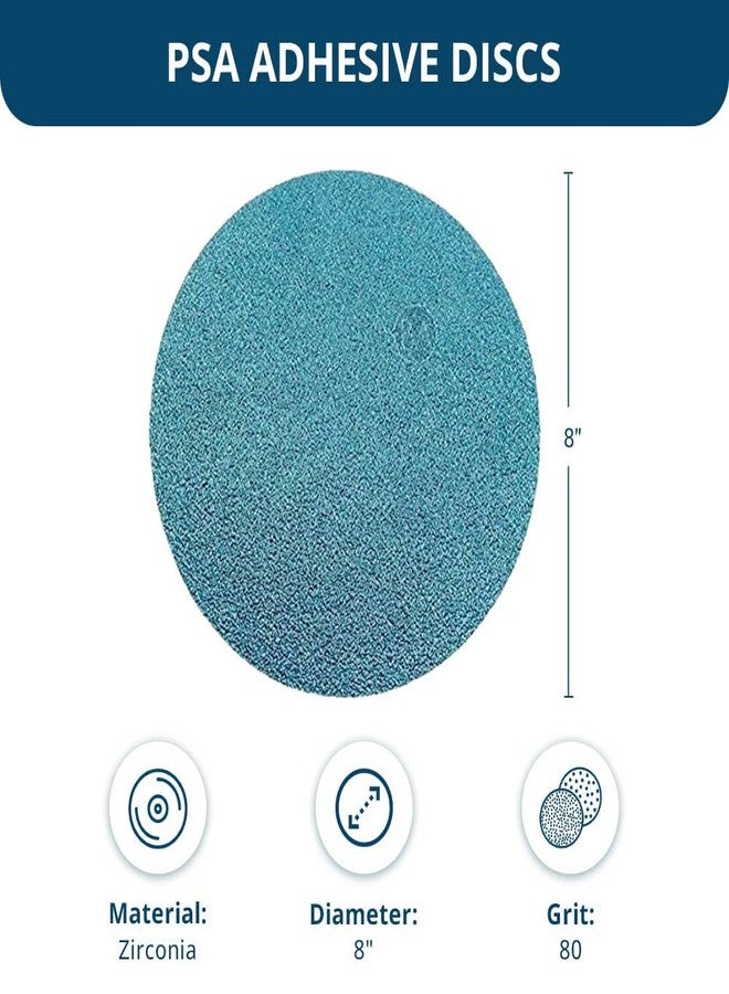 Benchmark Abrasives PSA Gold No Hole 8 Inch Sanding Discs with Zirconia Grains Automotive Orbital Sander Sandpaper - 8 Inch Sanding Disc Self Stick - Surface Blending (10 Pack), 80 Grit - Image 5